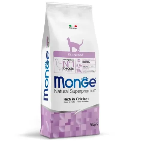 monge natural superpremium gatti sterilised pollo 10 kg