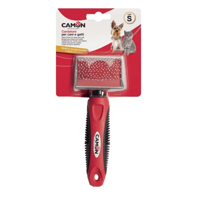 camon cardatore con denti in acciaio e punte arrotondate