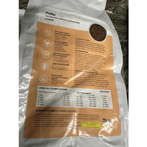 pollo con tacchino salmone patate dolci e carote