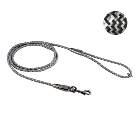 hurtta guinzaglio casual rope nero e argento 180cmx8mm