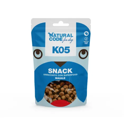 natural code k05 snack superfood maiale per cani