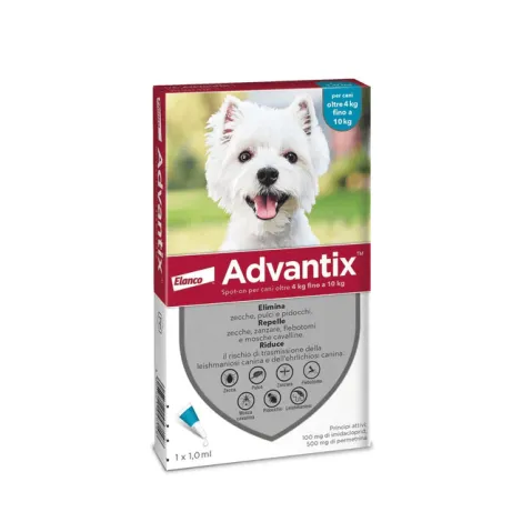 advantix spot on per cani oltre 4 kg fino a 10 kg