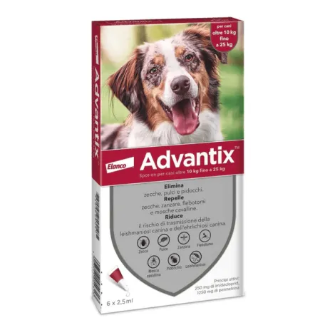 advantix spot on per cani da 10 kg fino a 25 kg