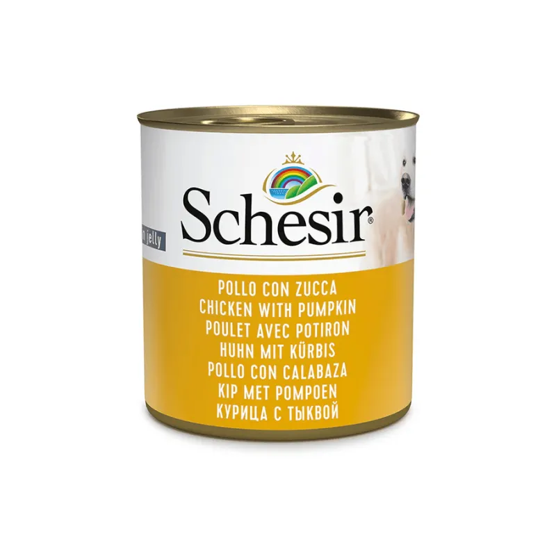 schesir umido per cani pollo con zucca in gelatina 285g in lattina - Vista Principale 2