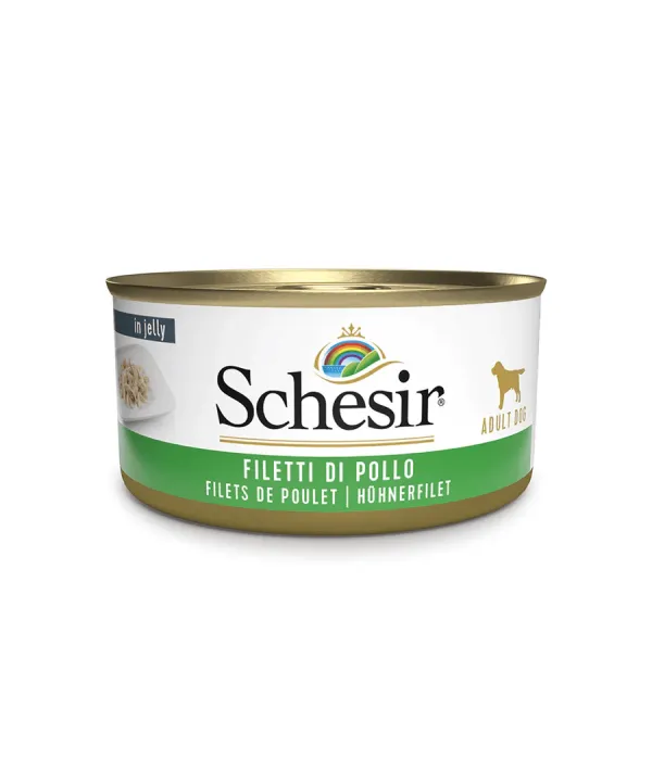 schesir filetti di pollo in gelatina 150g in lattina