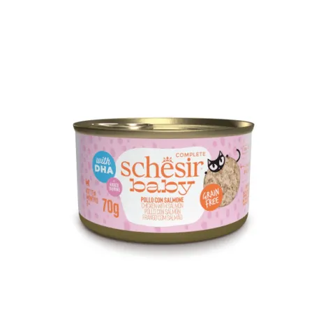 schesir filettini di pollo con salmone in brodo 70g in lattina