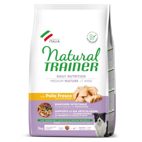 natural trainer daily nutrition medium mature con pollo fresco 3 kg
