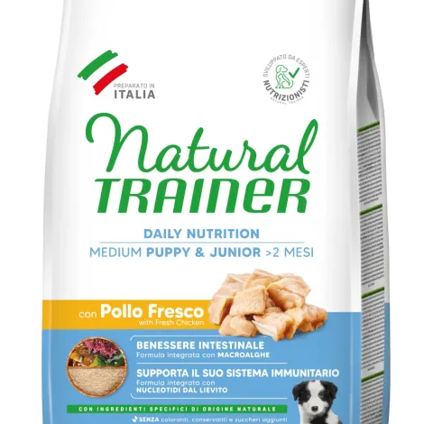 natural trainer daily nutrition medium puppy&junior con pollo fresco 3 kg