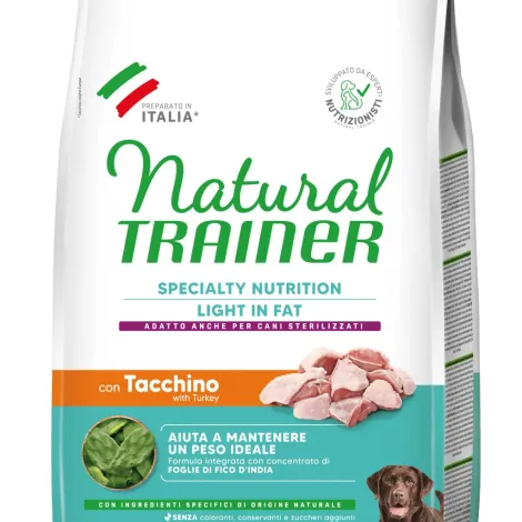 natural trainer specialty nutrition light in fat medium&maxi adult con tacchino 3 kg