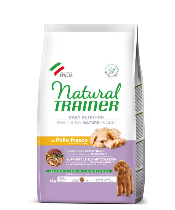 natural trainer daily nutrition small&toy mature con pollo fresco 2 kg