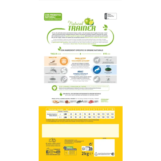 natural trainer daily nutrition small&toy adult con manzo 2 kg - Altra Vista Secondaria