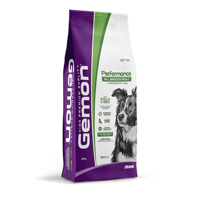 gemon performance all breeds adult con pollo e riso 20 kg