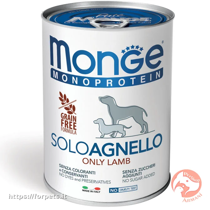 Monge Monoprotein Paté Solo Agnello