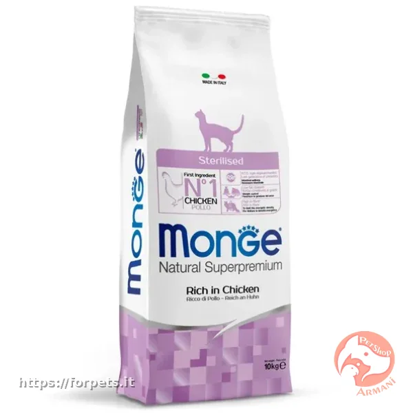 Monge Natural Superpremium Sterilised Ricco di Pollo ACQUISTABILE A PESO