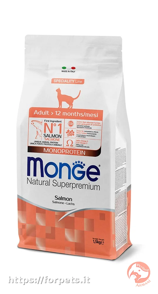 Monge Gatto Adult Salmone sacco da 10 Kg