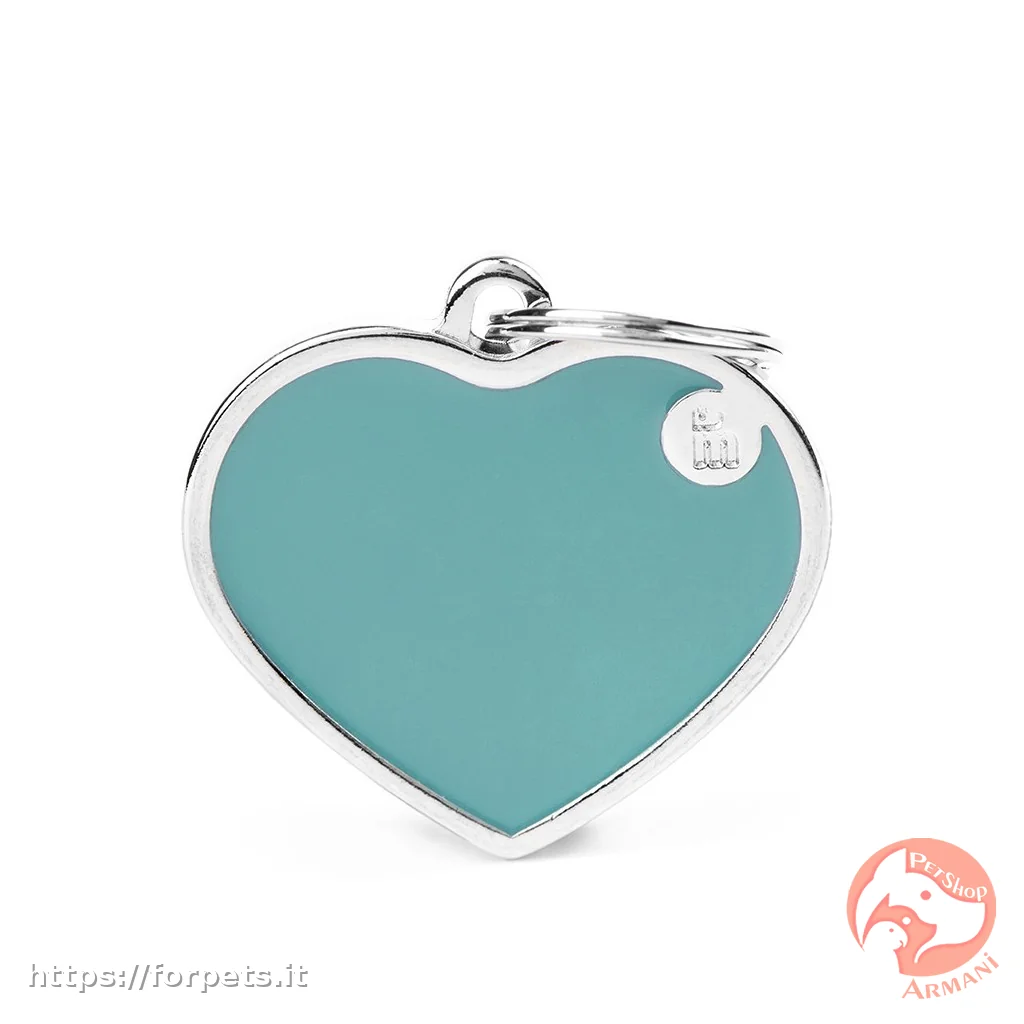Myfamily Medaglietta Basic Handmade Cuore Grande Azzurro - Vista Principale