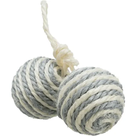 2 palline con corda per gatti