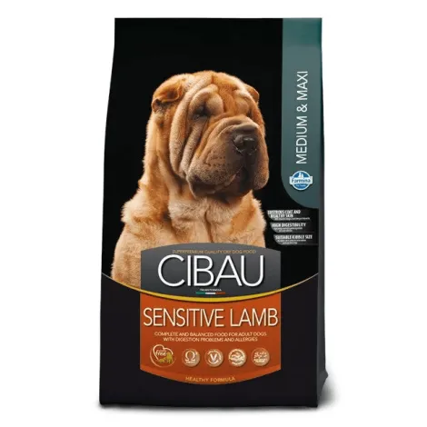 cibau cane adult sensitive lamb medium & maxi 12 kg