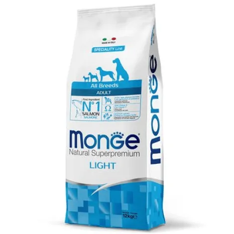 monge natural superpremium all breeds light salmone con riso 12 kg
