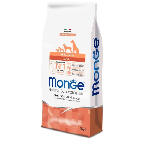 monge superpremium all breeds adult salmone & riso 12kg